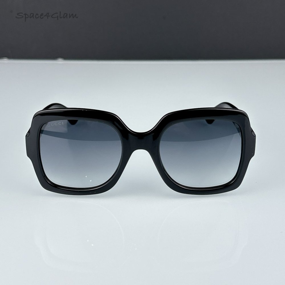 Gucci Women Sunglasse Black Gradient Grey Square GG1337S 001 NEW AUTHENTIC - Picture 3 of 9